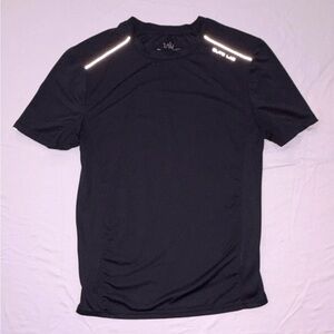 Elite Lab Men's Reflective Athletic T-Shirt Black Crew Neck Short Sleeve M